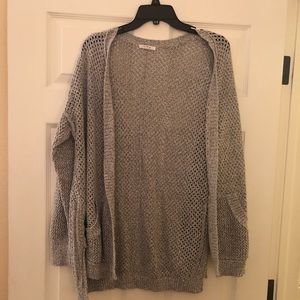 Gray knitted sweater